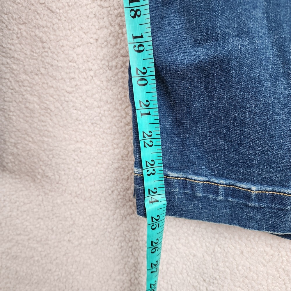 Torrid Wide Leg Cropped Jeans Women's Size 0 Blue Denim Drawstring Waist - Picture 5 of 7